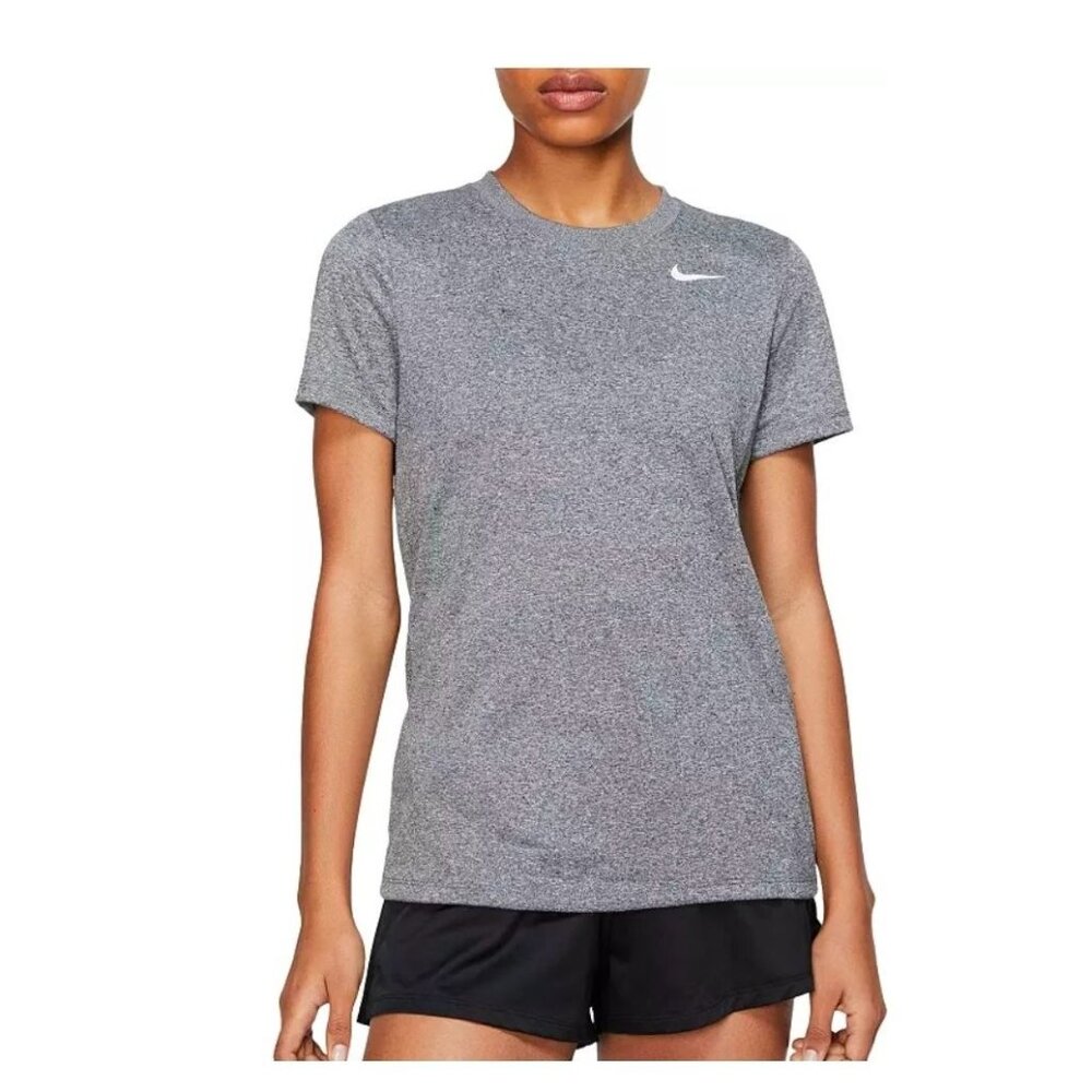 Nike Womens Heathered Gray Training T-Shirt XS Dri-Fit Lightweight NWT